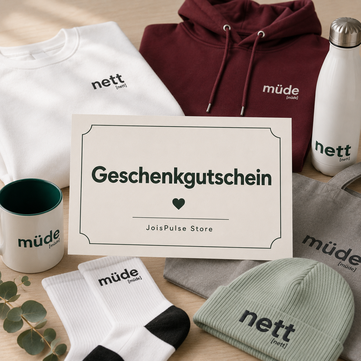Geschenkgutschein – Wenn du verschenken willst, was wirklich passt 200,00 € Joispulse Store Gutschein