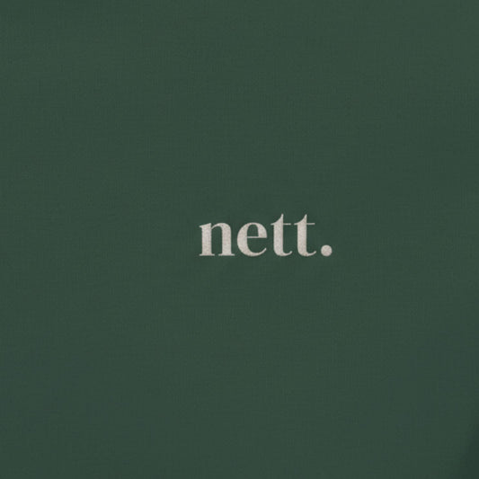 Crewneck "nett." – Statement Sweater Bio-Baumwolle Unisex