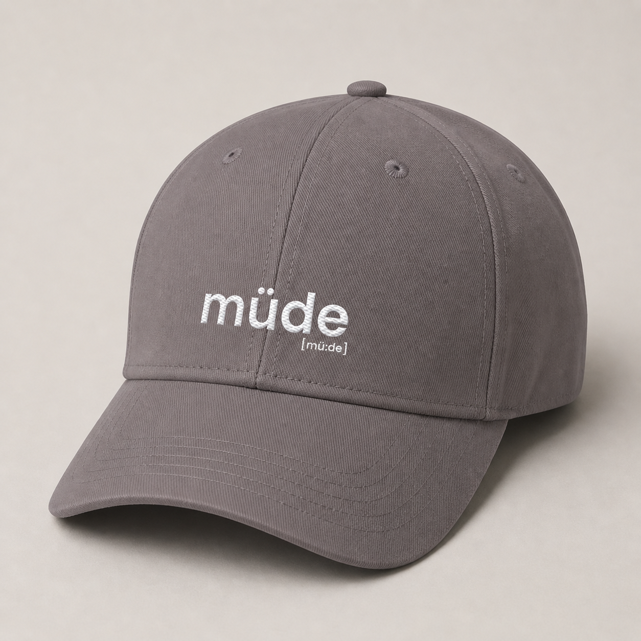 müde. – Bio Basecap mit Ehrlichkeitsfaktor Charcoal One Size Joispulse Store Kappen & Mützen