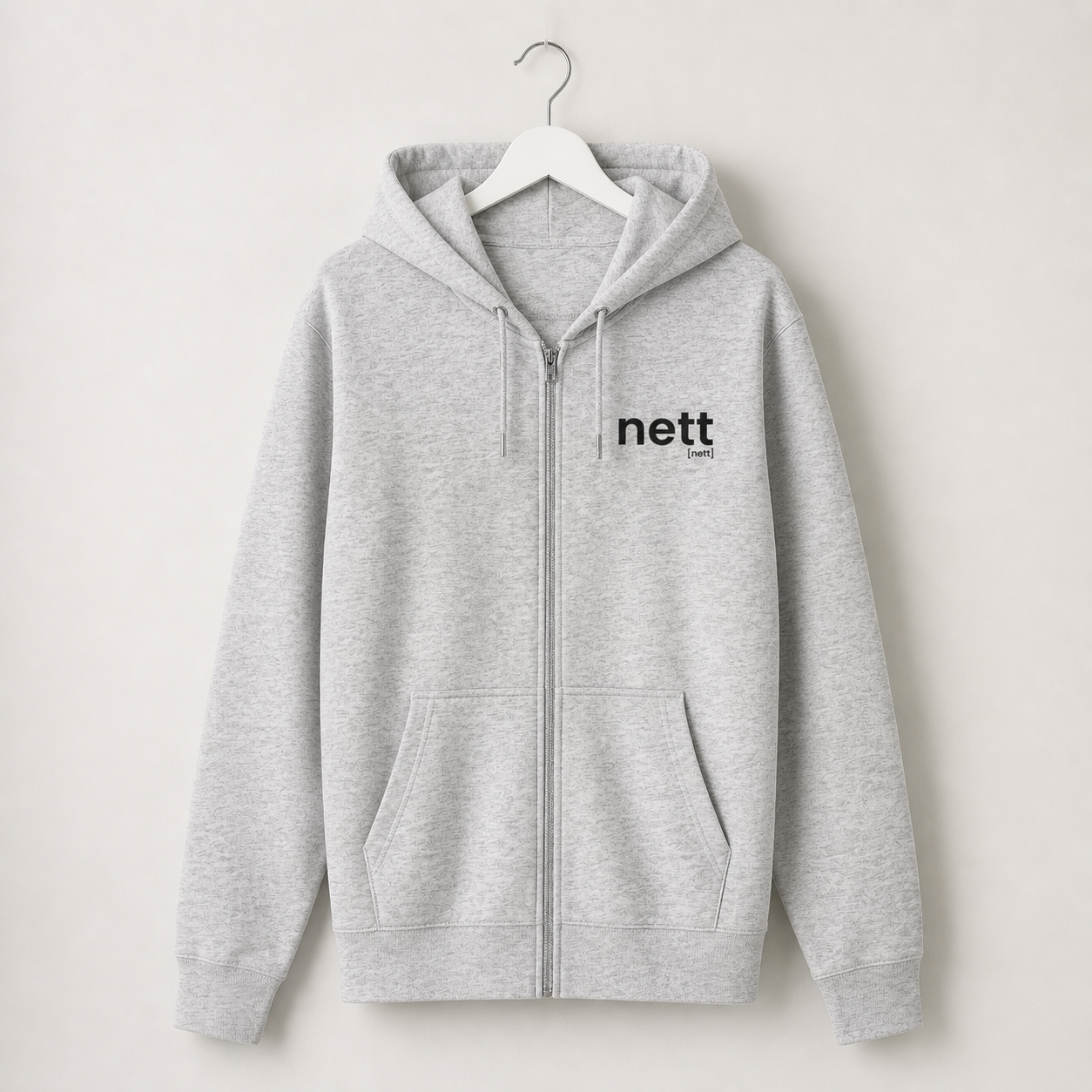nett. – Bio Zip-Hoodie für entspannte Übergänge Cool Heather Grey Joispulse Store Jacken/ Zipper