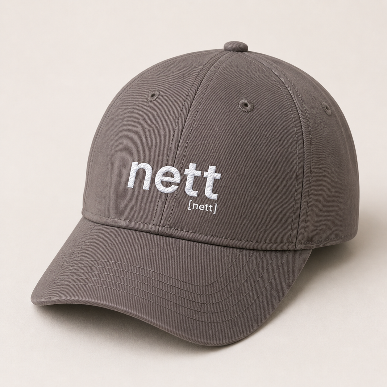 nett. – Bio Basecap mit Understatement Charcoal One Size Joispulse Store Kappen & Mützen