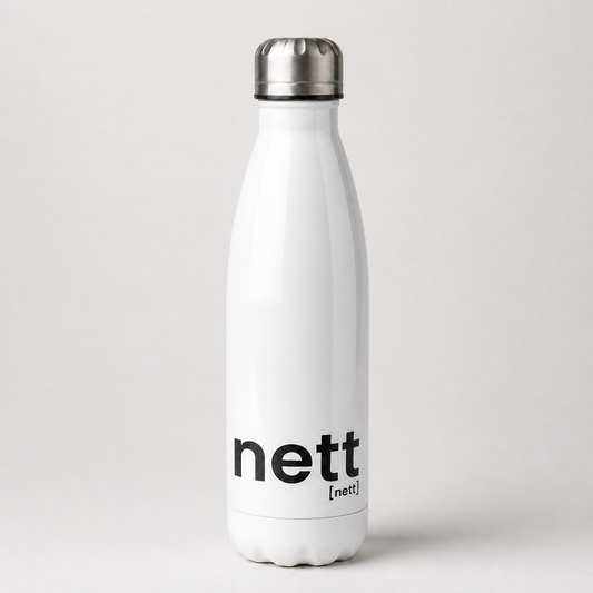 nett. – Thermoflasche mit Statement (500 ml) White 500ml Joispulse Store Trinkgefäße