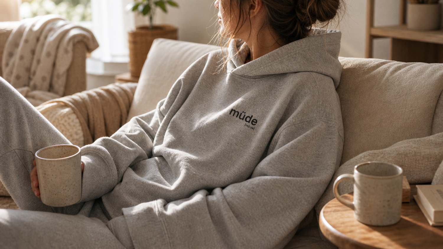 ein müdes Paar auf dem Sofa