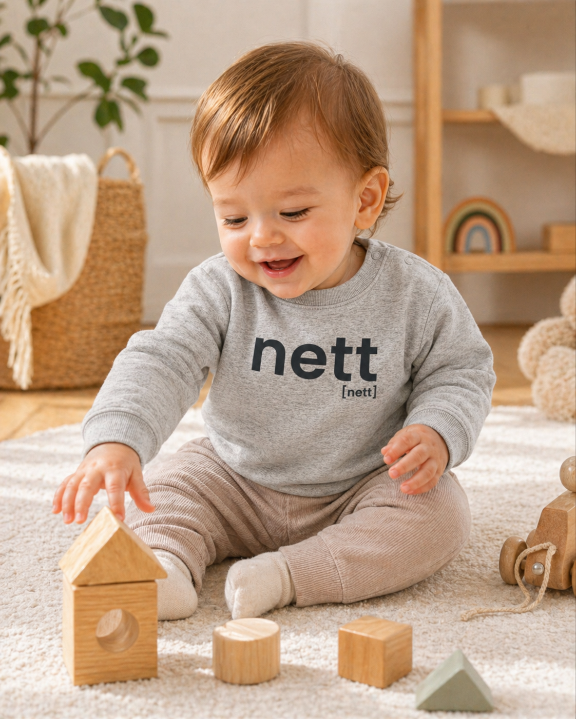 nett. – Bio Baby Sweatshirt mit Mini-Statement Joispulse Store Kids & Babys