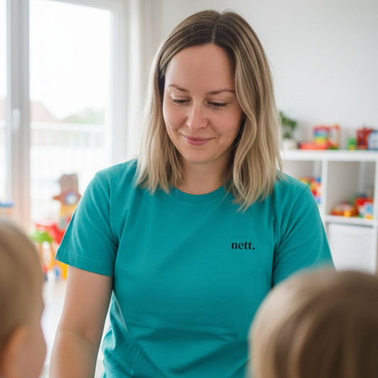 Statement T-Shirt "nett." – Bio-Baumwolle Unisex