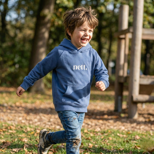 Kids Hoodie "nett." – Bio-Baumwolle Unisex