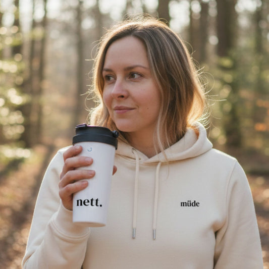 Travel Mug "nett." – 450ml Thermo-Becher mit Henkel