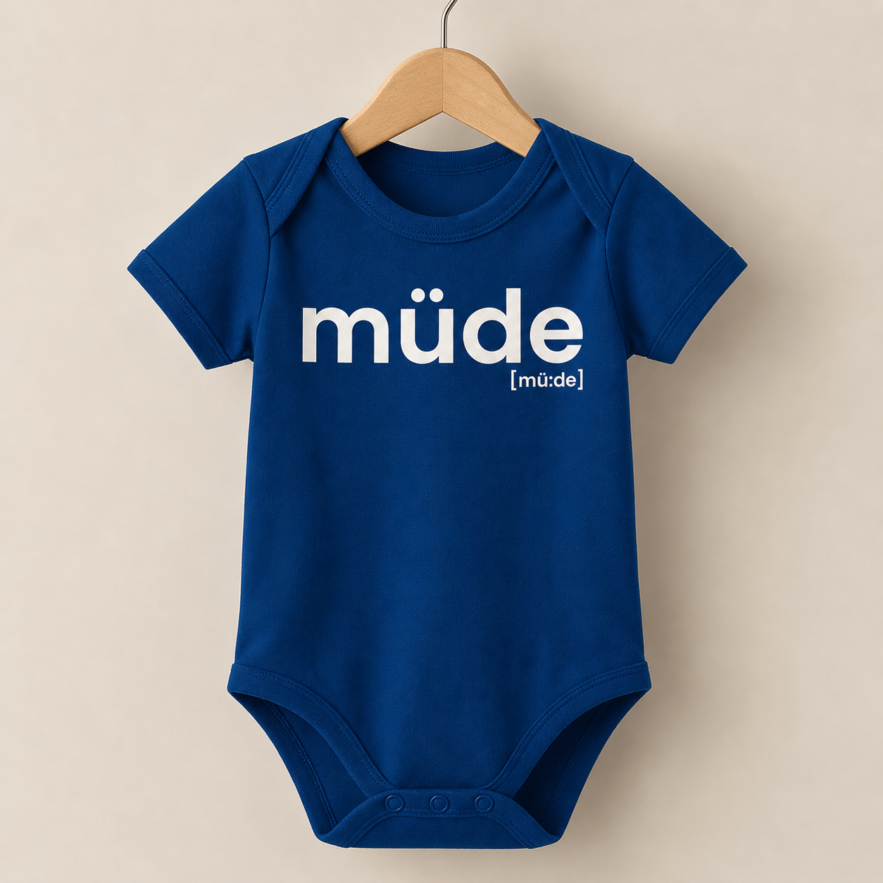 müde. – Bio Baby Body mit Mini-Statement Nautical Navy Joispulse Store Kids & Babys