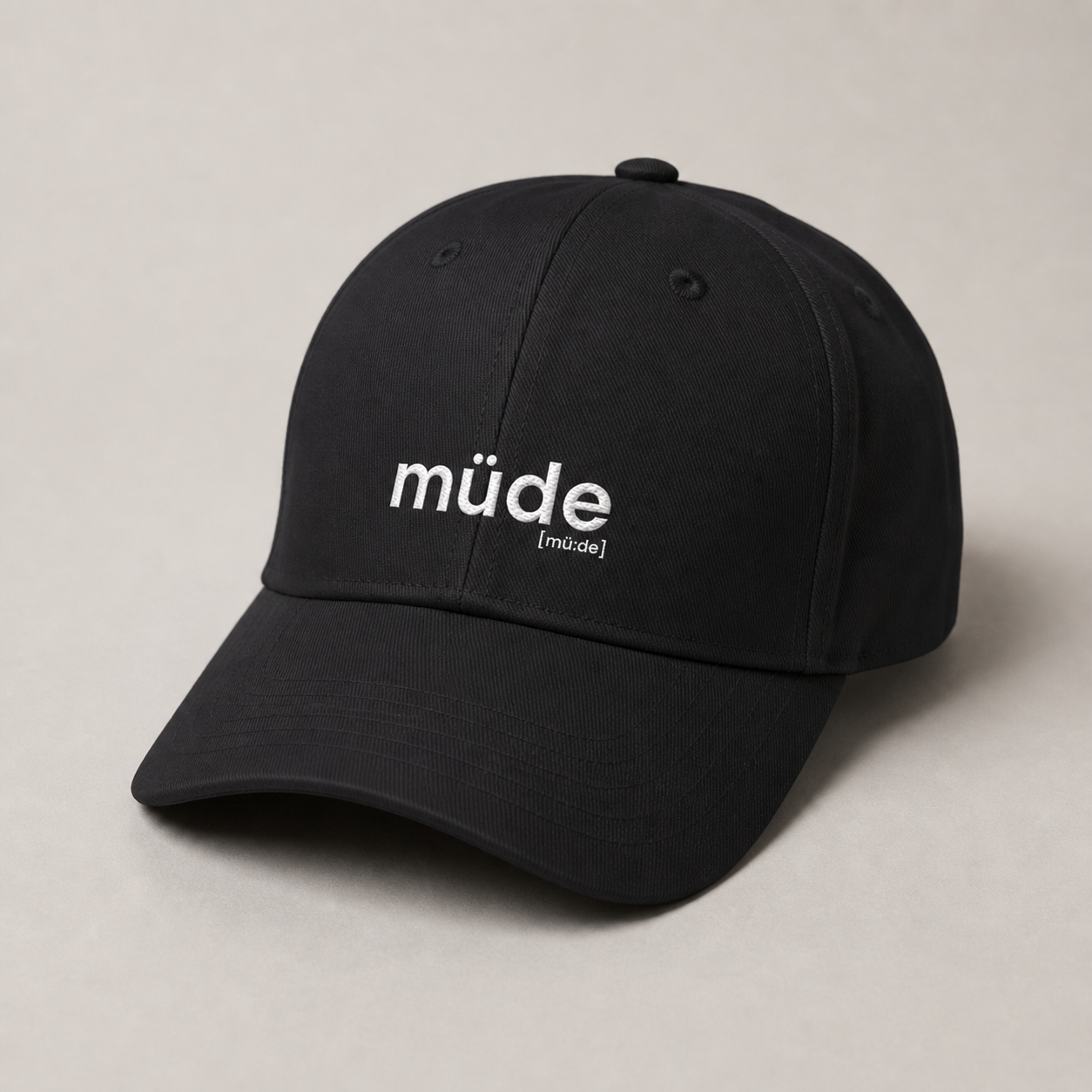 müde. – Bio Basecap mit Ehrlichkeitsfaktor Black One Size Joispulse Store Kappen & Mützen