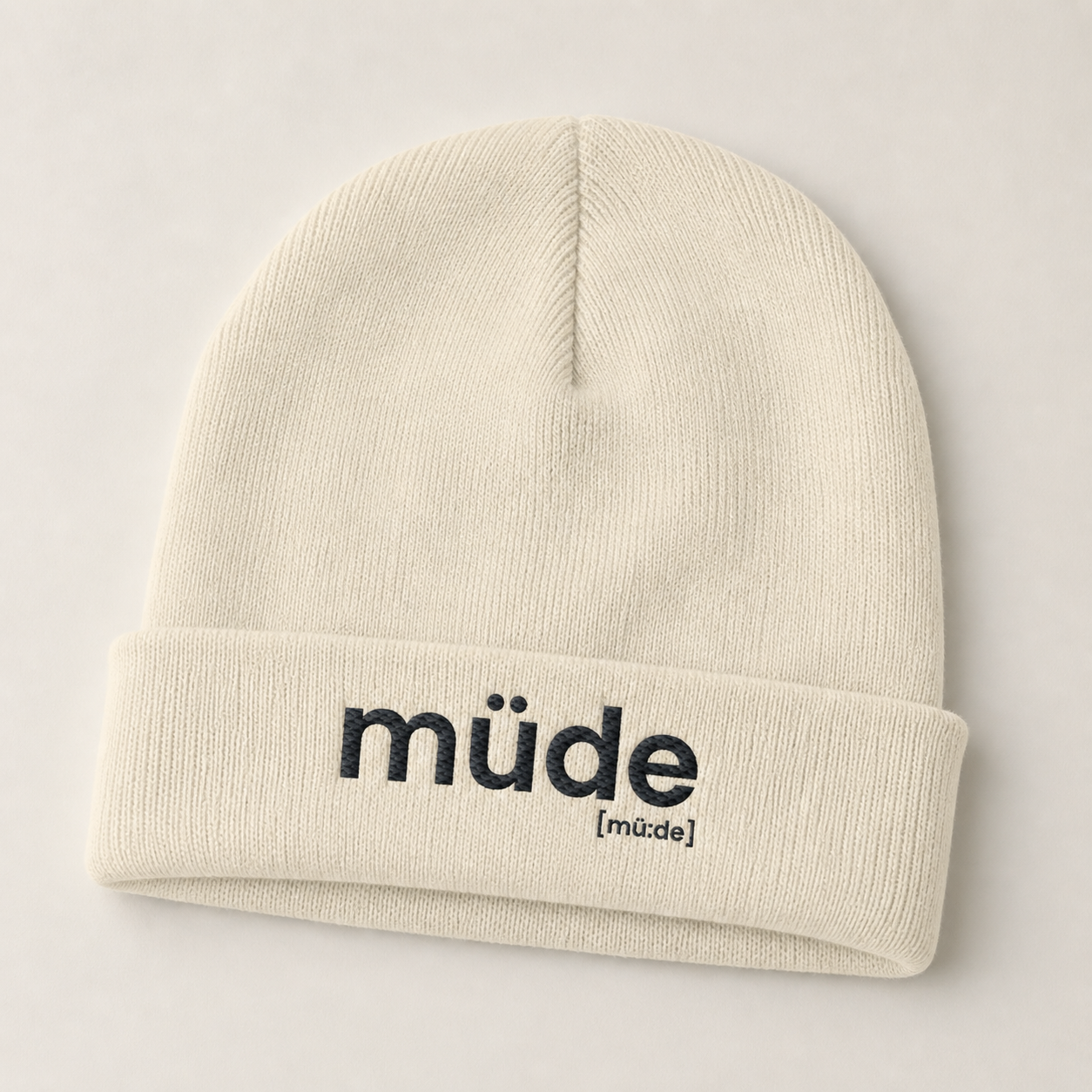 müde. – Bio Beanie für ehrlich-müde Tage Natural One Size Joispulse Store Kappen & Mützen