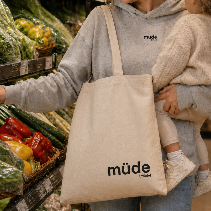 müde. – Bio Stoffbeutel mit ehrlichem Statement Joispulse Store Taschen