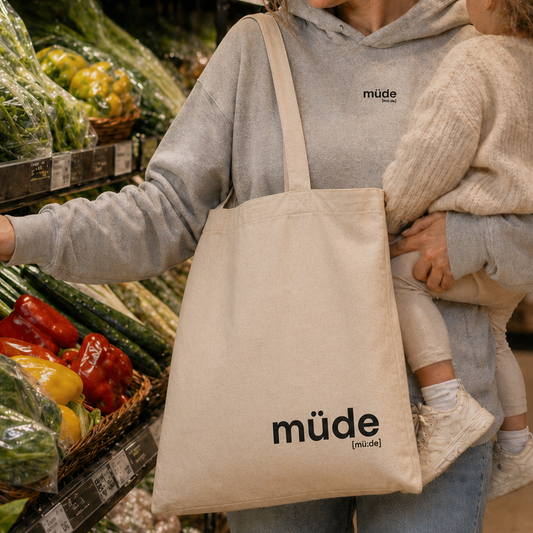müde. – Bio Stoffbeutel mit ehrlichem Statement Joispulse Store Taschen