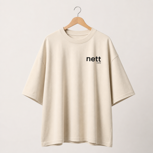 nett. – Bio Oversized T-Shirt mit Stehkragen Natural Raw Joispulse Store Unisex-Shirts