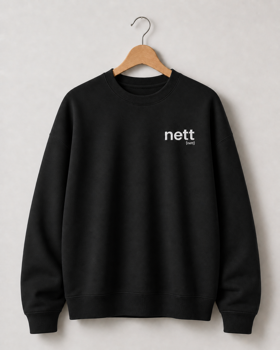 nett. – Bio Oversized Sweatshirt für ehrliche Tage Black Joispulse Store Sweatshirts