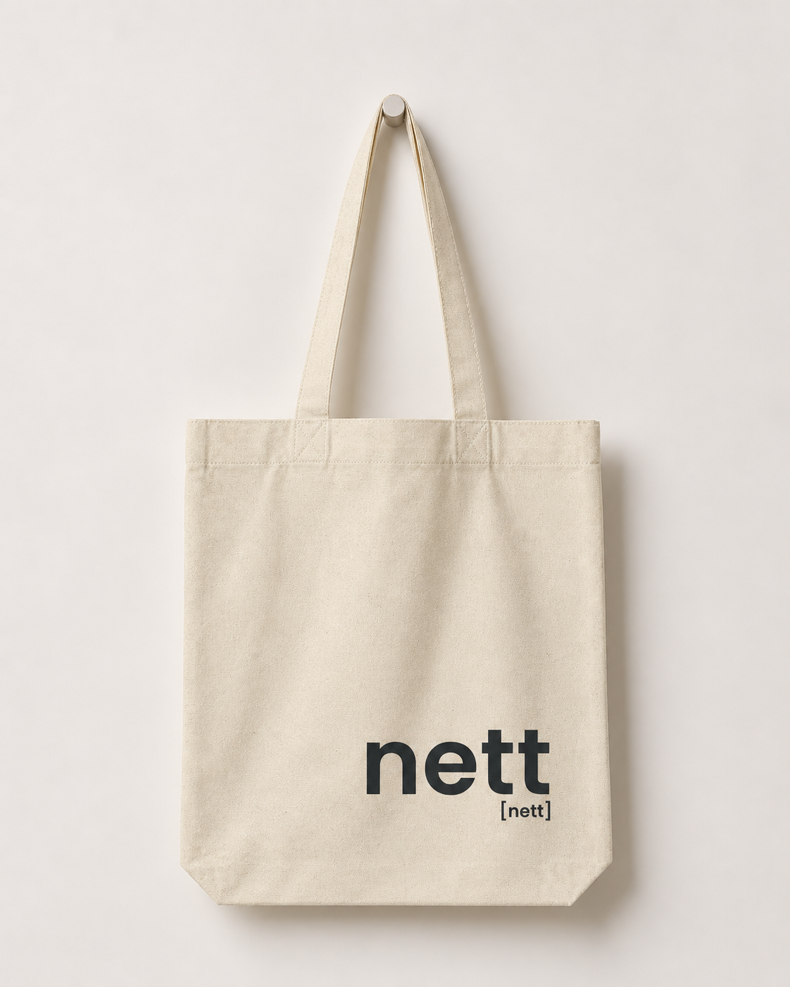 nett. – Bio Stoffbeutel mit ehrlichem Statement Natural ca. 38x42 Joispulse Store Taschen