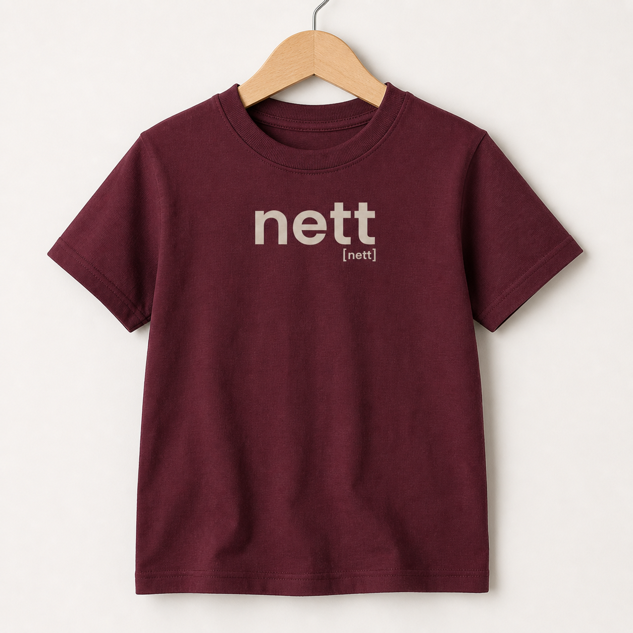 nett. – Bio Kinder T-Shirt für ehrliche kleine Menschen Burgundy Joispulse Store Kids & Babys