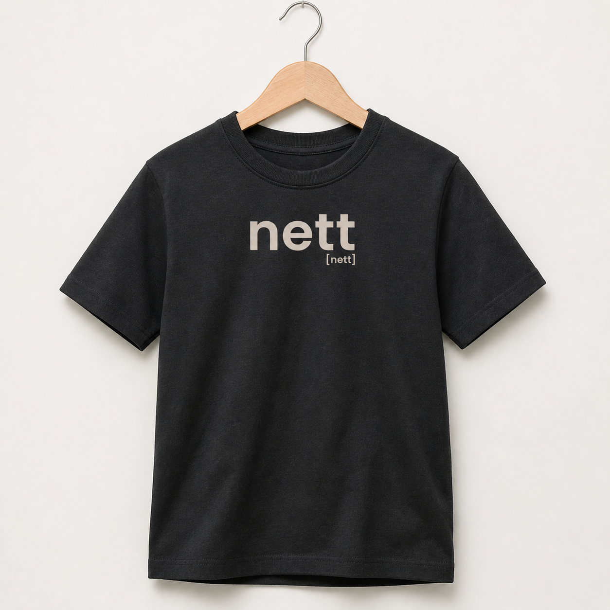 nett. – Bio Kinder T-Shirt für ehrliche kleine Menschen Black Joispulse Store Kids & Babys
