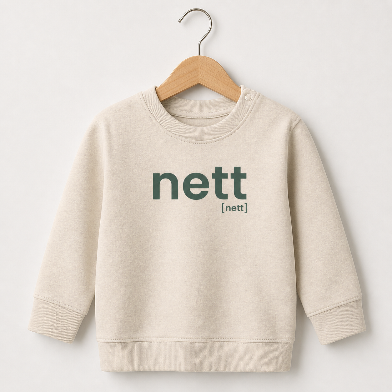 nett. – Bio Baby Sweatshirt mit Mini-Statement Natural Raw Joispulse Store Kids & Babys