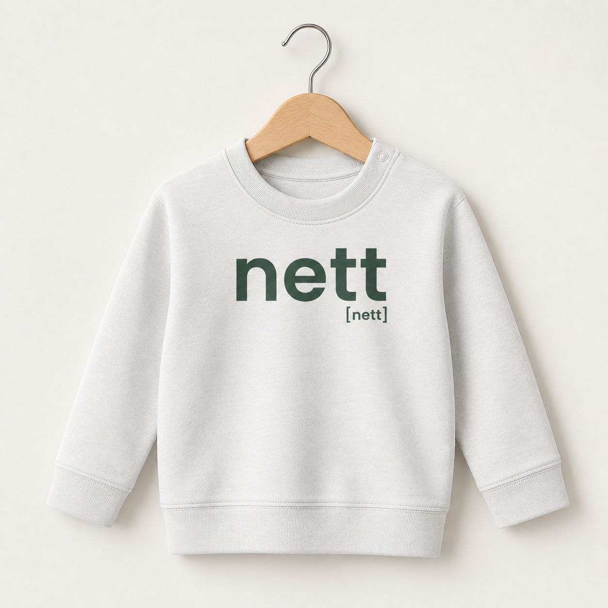 nett. – Bio Baby Sweatshirt mit Mini-Statement White Joispulse Store Kids & Babys