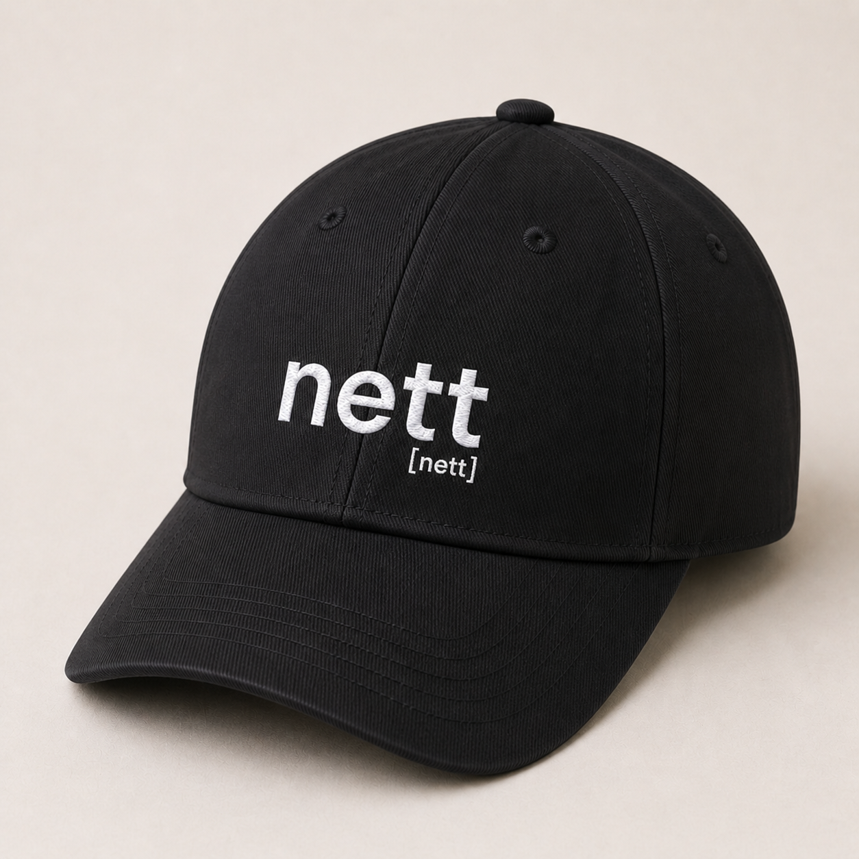 nett. – Bio Basecap mit Understatement Black One Size Joispulse Store Kappen & Mützen