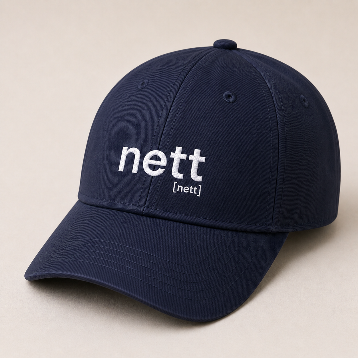 nett. – Bio Basecap mit Understatement Navy One Size Joispulse Store Kappen & Mützen