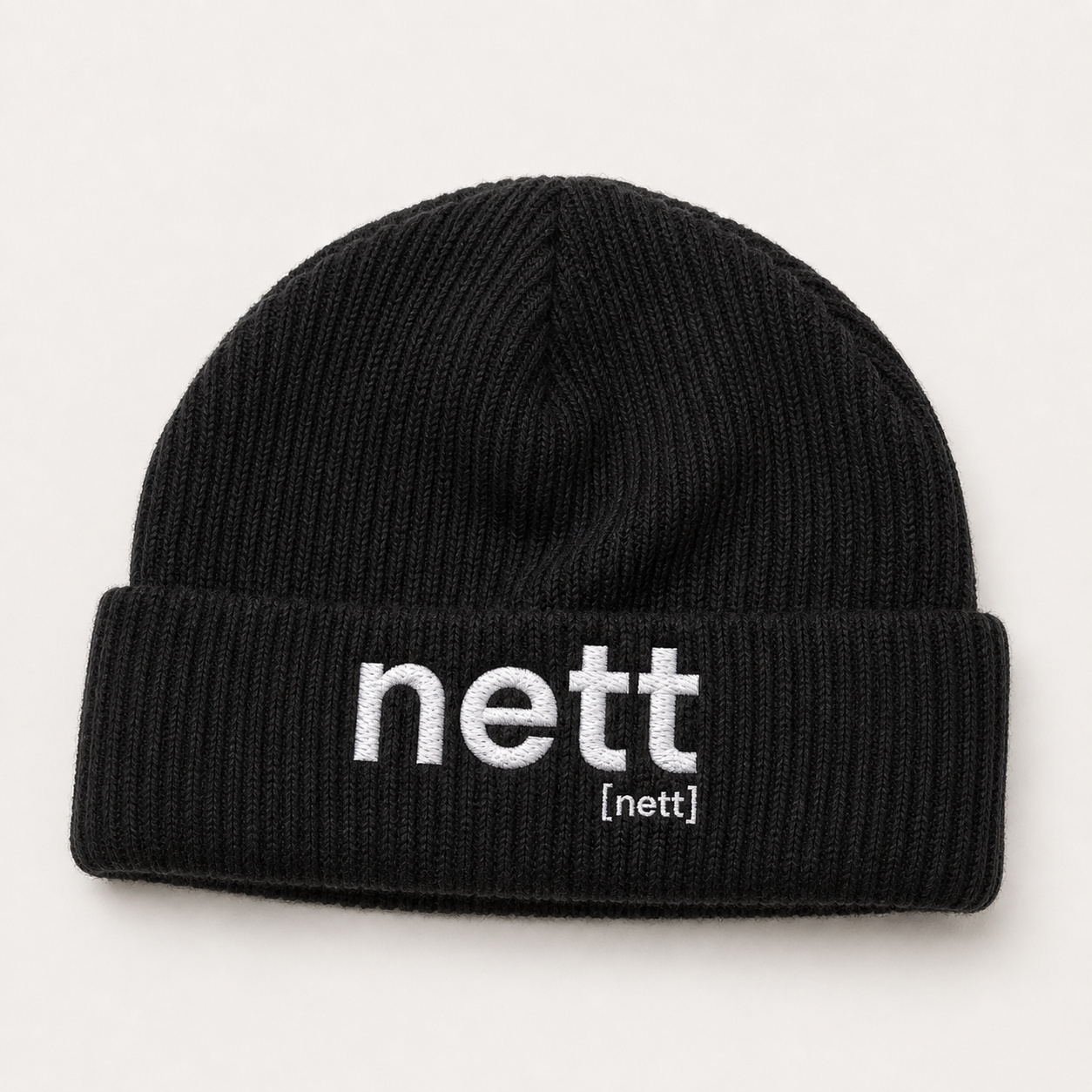 nett. – Bio Fisherman Beanie mit lässigem Strick Black One Size Joispulse Store Kappen & Mützen