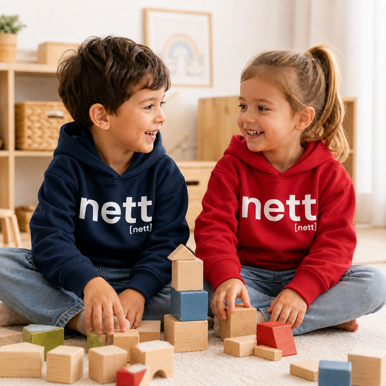 nett. – Bio Kinder Hoodie für kleine Statements Joispulse Store Kids & Babys