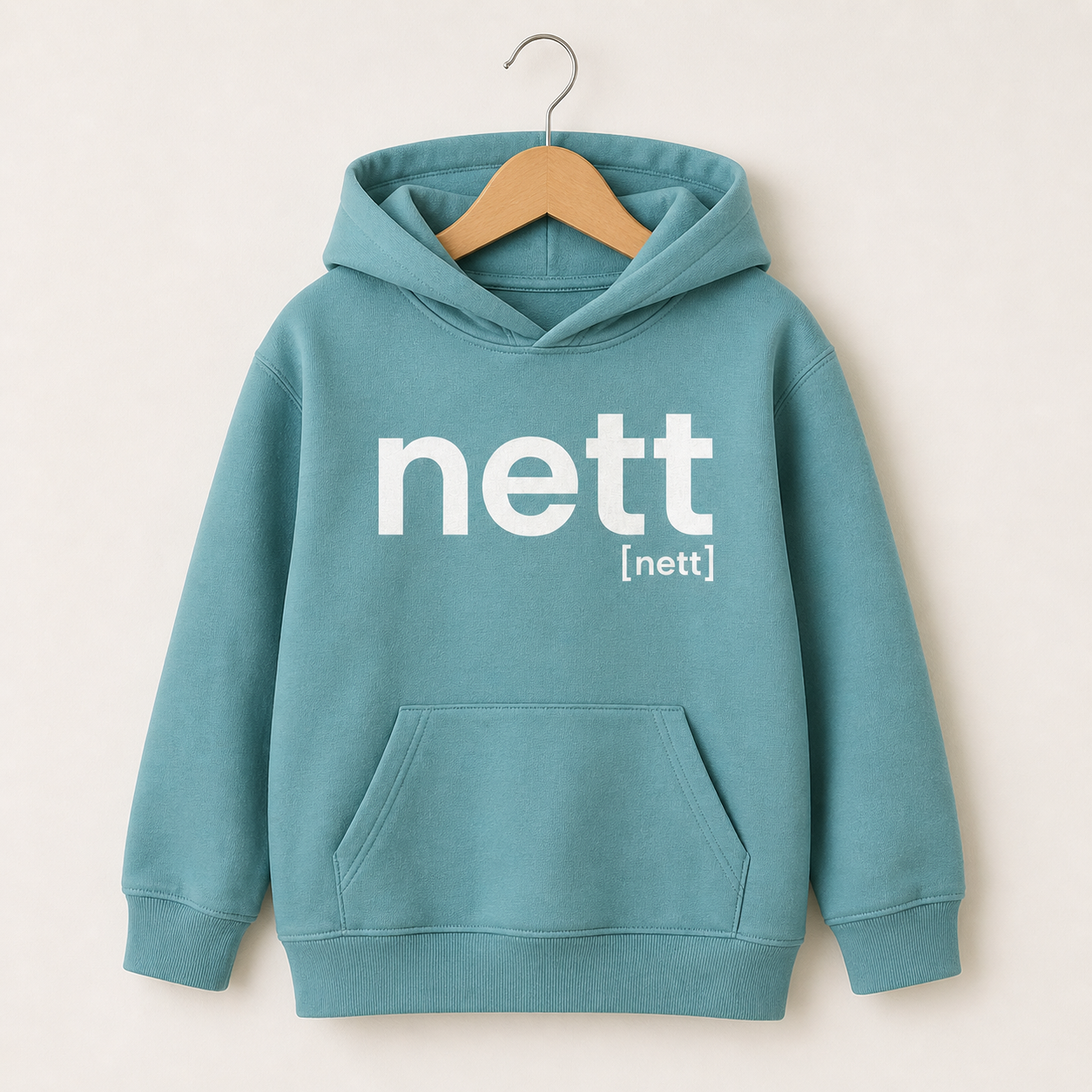 nett. – Bio Kinder Hoodie für kleine Statements Teal Monstera Joispulse Store Kids & Babys